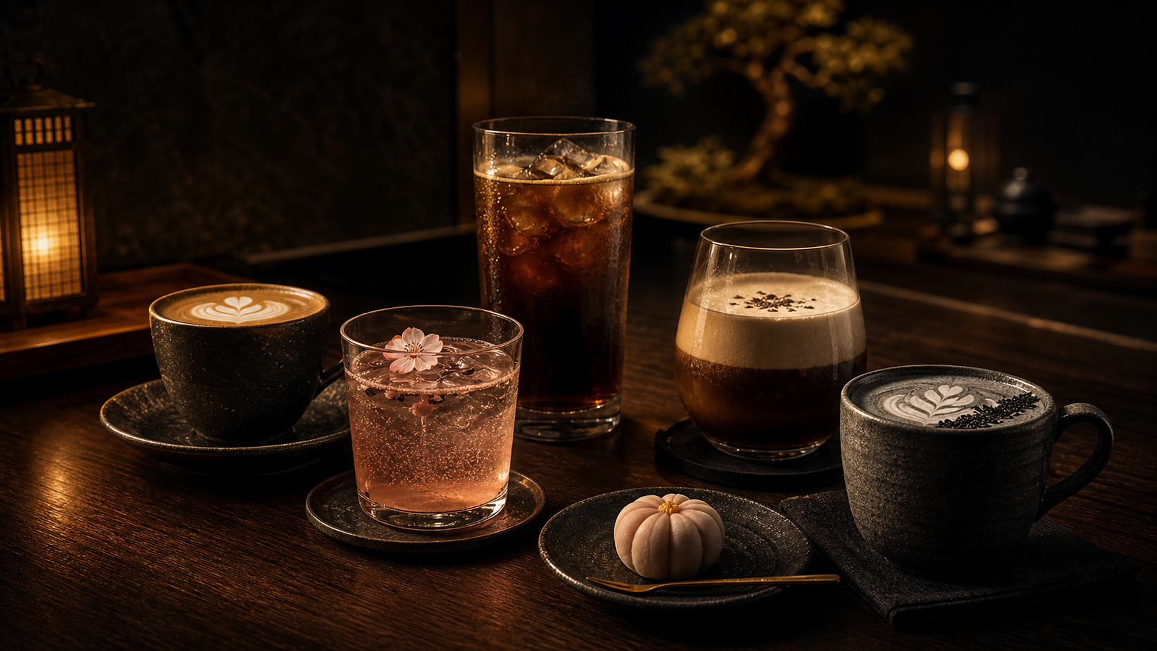 Trai nghiem cafe Nhat Ban ve dem voi cold brew cream coffee va wagashi
